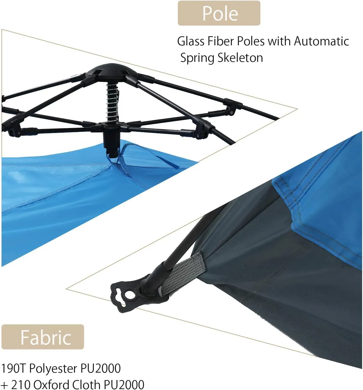 Tent Portable *00% satisfaction guarantee Tent Family Mountaineering for Automatic Instant Person Camping 4-5 Hiking Pop Waterproof Windproof Camping up Tent Tent Professional