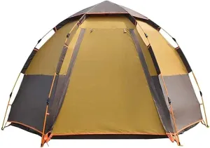 Tent,Camping pop-upSetting Hydraulic Thickened Rainproof Suitable for 5-8 People Camping Travel Color:Yellow
