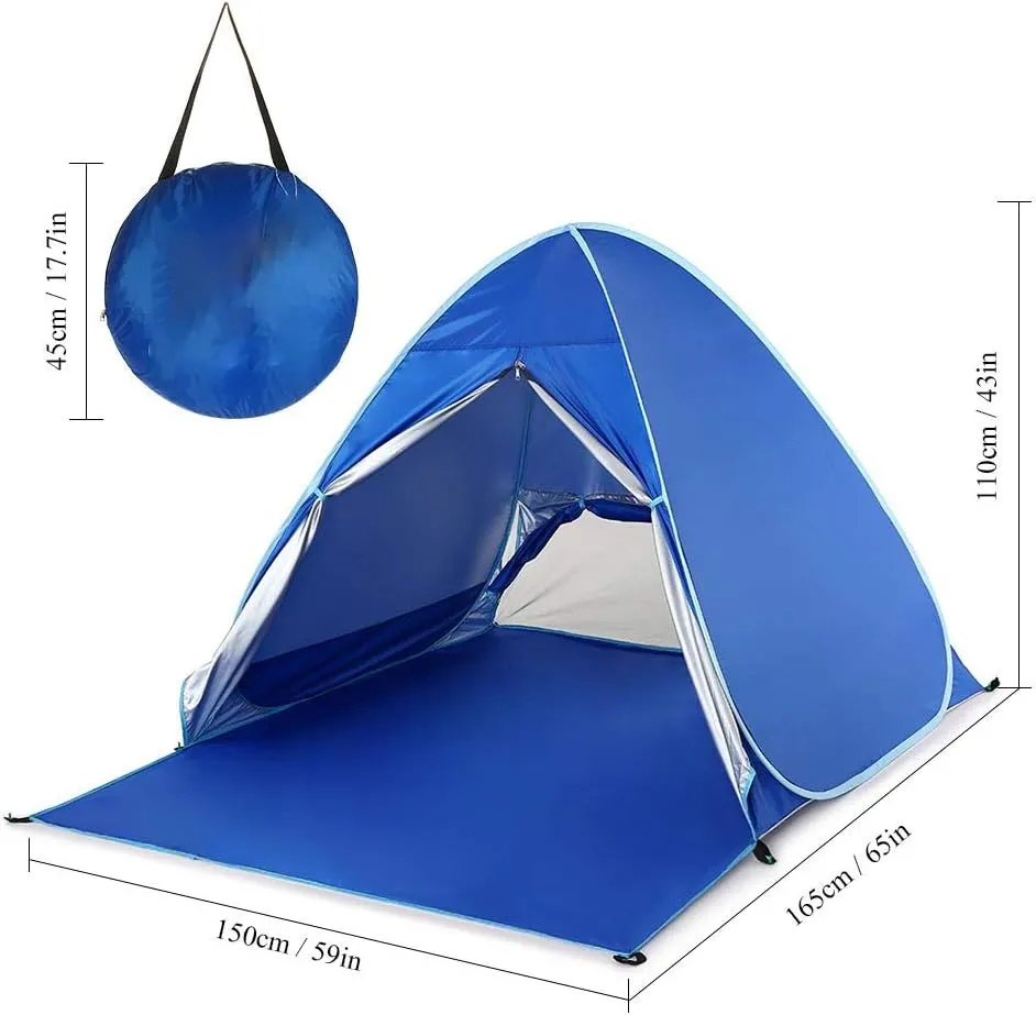 Tents Automatic Tent UV Protection Outdoor Camping Tent Instant Pop Up Beach Tent Lightweight Sun Shelter Tents Cabana Awning, Green