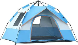 Tents Dome Frame Pop-Up Thick Rainproof 3-4 People Automatic Field Sunscreen Camping Outdoor Camping Sunscreen Camping Picnic Ultra-Lightweight Equipment