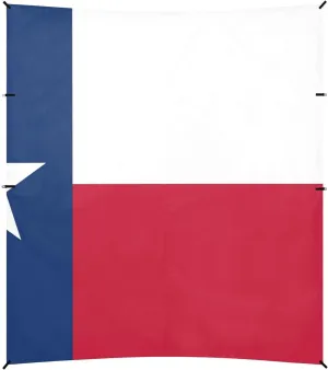 Texas State Flag Blue Red Foldable Beach Tent UPF50  Water-Resistant Portable Sun Shelter with Sandbags, Sand Shovel, Poles for Backyard, Grassland, Park