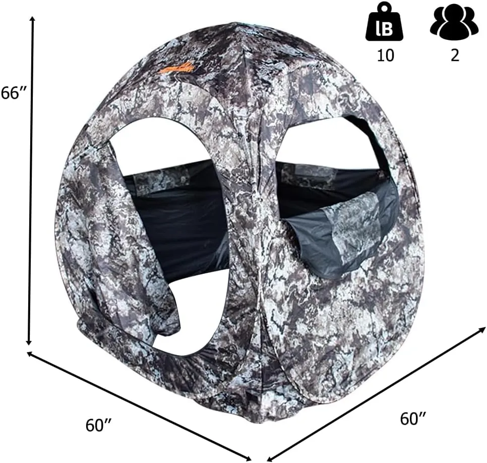 THUNDERBAY Run & Gun Series 1-3 Pereson Pop-Up Ground Blind, Hunting Bilnd for Deer, Turkey Duck Hunting, Bow Hunting