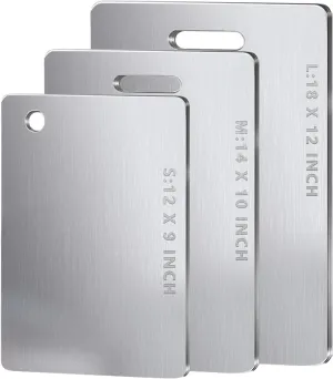 Titanium Cutting Boards For Kitchen, 100% Pure Cut Titanium Cutting Board, Food Grade Quality,Easy To Clean And Will Not Absorb Odors, Suitable For Kitchen Or Outdoor Camping(12L*9W)