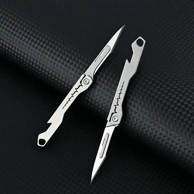 Titanium Folding Utility Knife - Sharp All-Purpose Cutter
