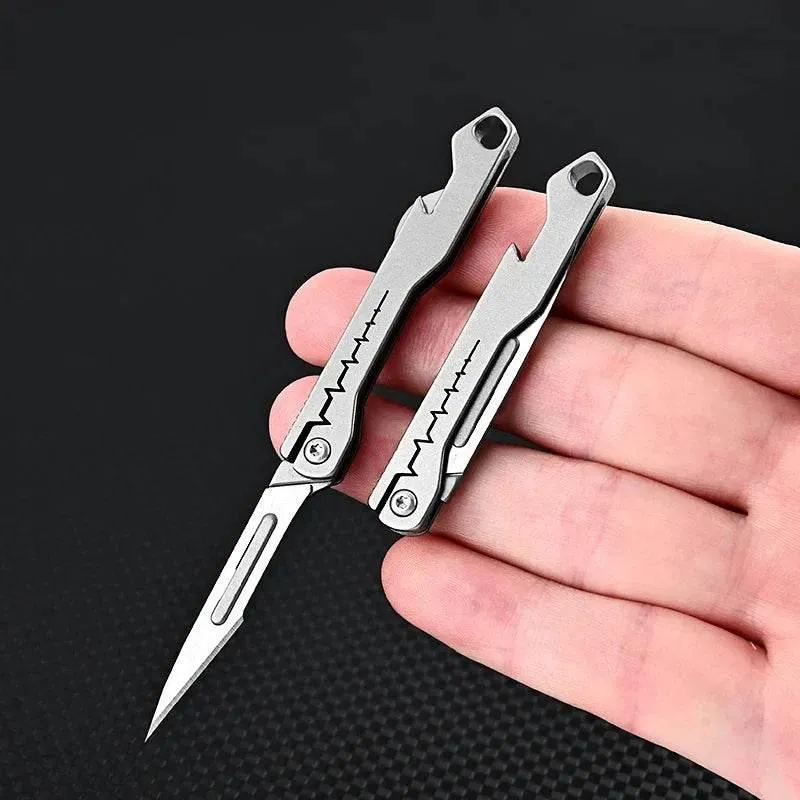 Titanium Folding Utility Knife - Sharp All-Purpose Cutter