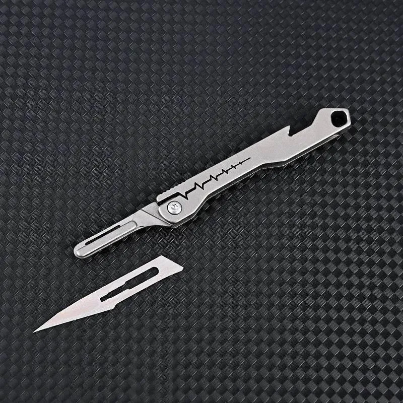 Titanium Folding Utility Knife - Sharp All-Purpose Cutter