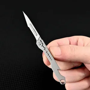 Titanium Folding Utility Knife - Sharp All-Purpose Cutter