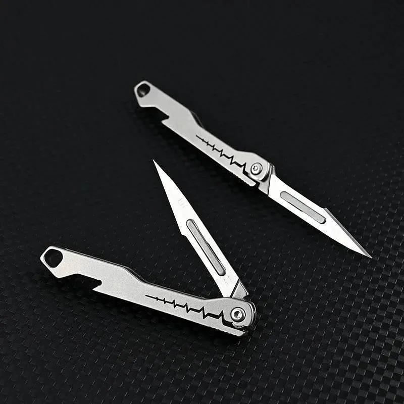 Titanium Folding Utility Knife - Sharp All-Purpose Cutter
