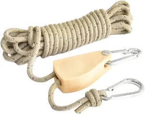 Totority Outdoor Camping Tent Rope Heavy-Duty Reflective Guy Line Pulley Tensioner for Secure Setup Cord for Hiking and Backpacking Portable and Windproof