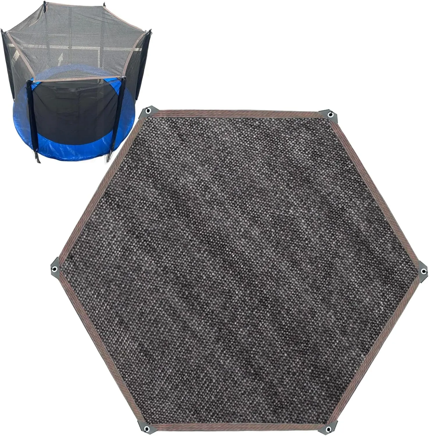 Trampoline Shade Cover, Trampolines Tent Cover, UV Protection Trampoline Canopy Sunshade, Foldable Tear Resistant Tent Shade Cloth for Outdoors Sports and Garden