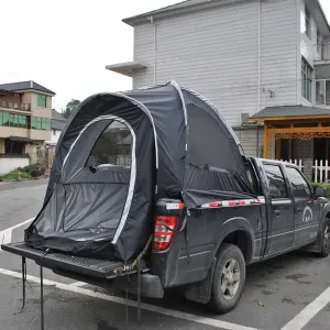 Truck Bed Tent with Double Roof and Storage Bag, 4000mm PU Waterproof Van Tent and Windproof for 3-4 Persons - Portable Double Layer Tent for Camping and Camping