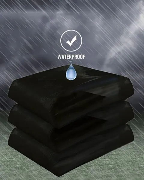 TUFFPAULIN 40FT X 30FT 200 GSM BLACK HAY COVERS SUPER HEAVY DUTY TARPAULIN-TIRPAL