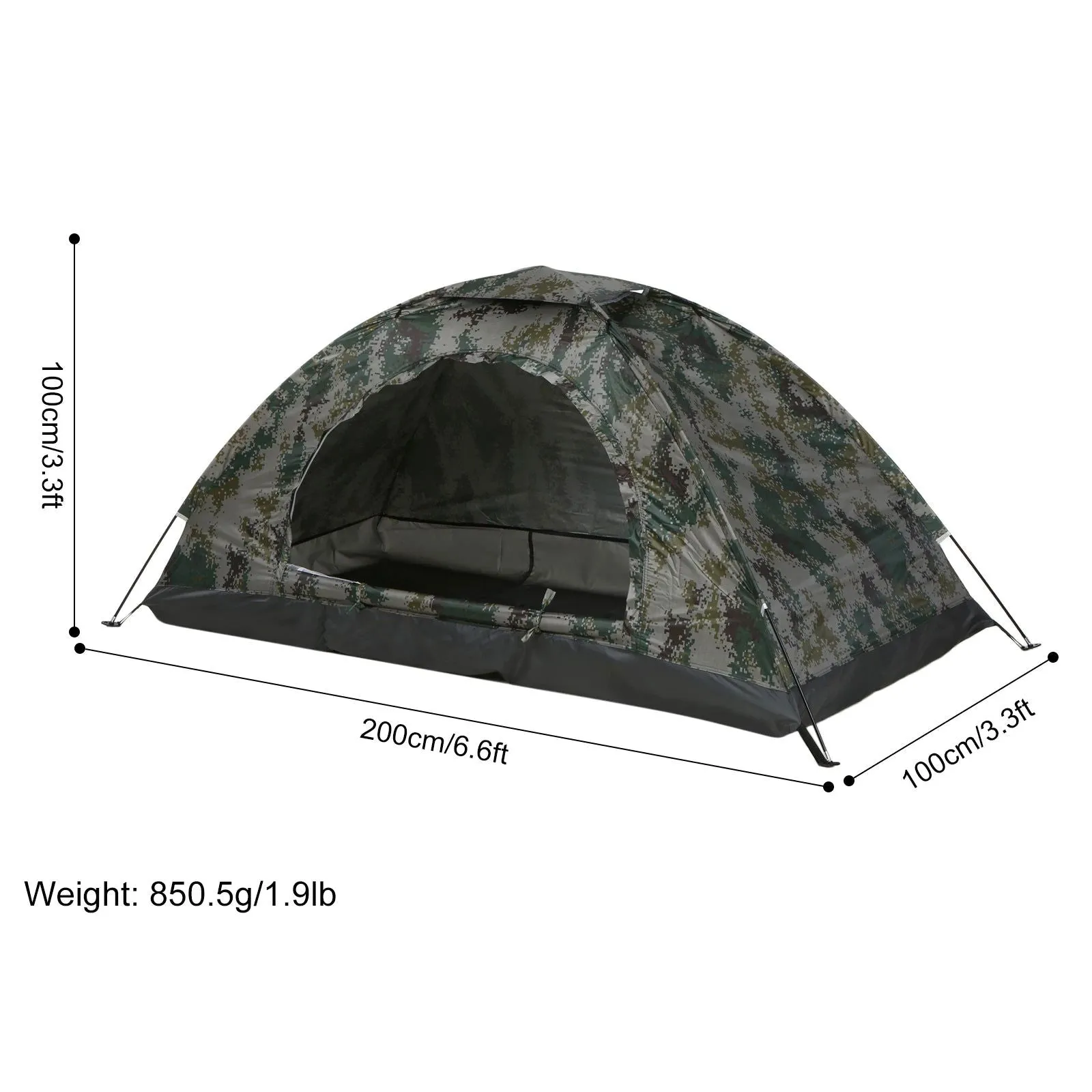 Ultralight Camping Tent – 1 Person Portable Tent with UPF 30  UV Protection for Hiking, Beach, and Fishing