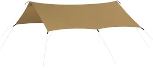 Ultralight Hiking Awning Only 360g for 2-8 People 15D Double Silicon Coating Camping Canopy Sun Tarp 3x3 4x3 4x4.5m for Outdoors, Picnic(Khaki,4x3.0m)