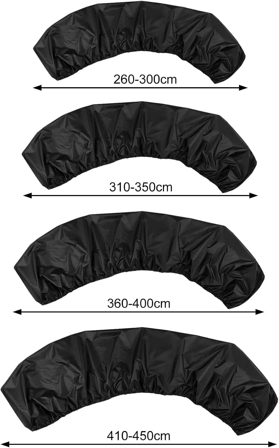 Uv-Resistant Kayak Protection 210d Heavy Duty Waterproof Kayak Cover with Drawstring Bag Uv-Resistant Protection Adjustable Straps Dustproof Tarp for Canoe & Paddle Board Storage Black L