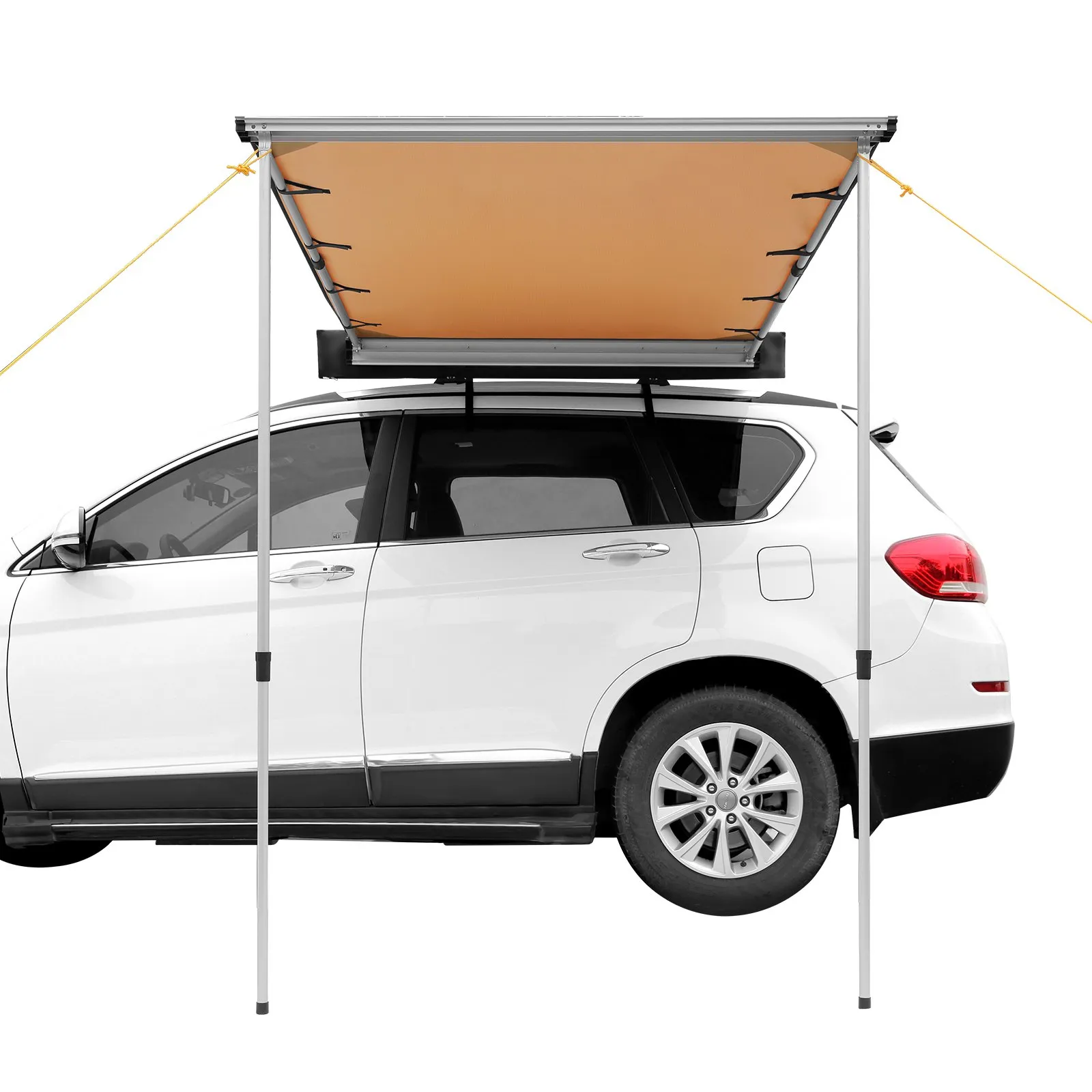 VEVOR Car Side Awning, Large 4.6'x6.6' Shade Coverage Vehicle Awning, PU3000mm UV50  Retractable Car Awning with Waterproof Storage Bag, Suitable for Truck, SUV, Van, Campers