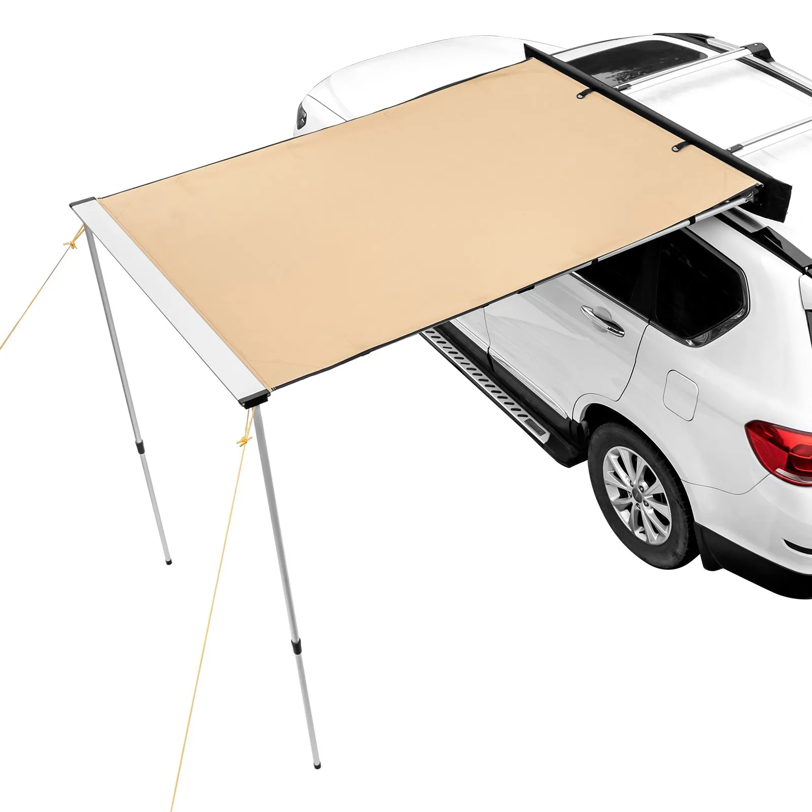 VEVOR Car Side Awning, Large 4.6'x6.6' Shade Coverage Vehicle Awning, PU3000mm UV50  Retractable Car Awning with Waterproof Storage Bag, Suitable for Truck, SUV, Van, Campers