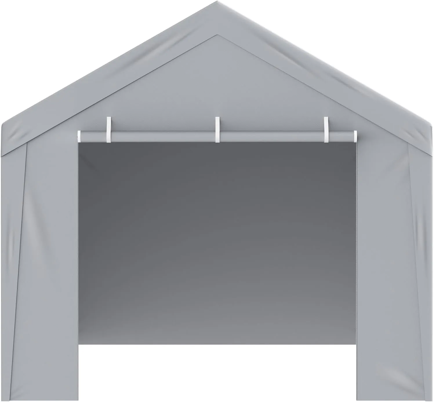 VEVOR Carport Replacement Canopy Cover Top   Side Wall 12 x 20 ft, Garage Tent Shelter Tarp Heavy-Duty Waterproof & UV Protected, Easy Installation with Ball Bungees,Grey (Frame Not Included)