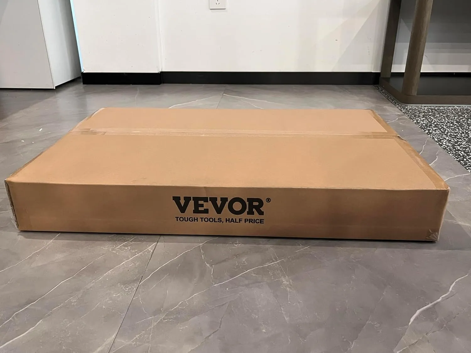 VEVOR Outdoor Grill Dining Cart with Double-Shelf, BBQ Movable Food Prep Table, Multifunctional Stainless Steel Table Top, Portable Modular Carts for Pizza Oven, Worktable with 2 Wheels, Carry Handle