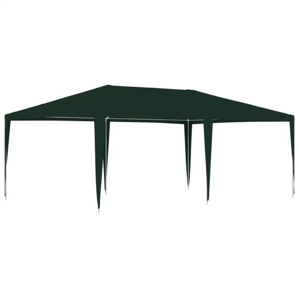 vidaXL Party Tent Green Polyethylene, Steel Large