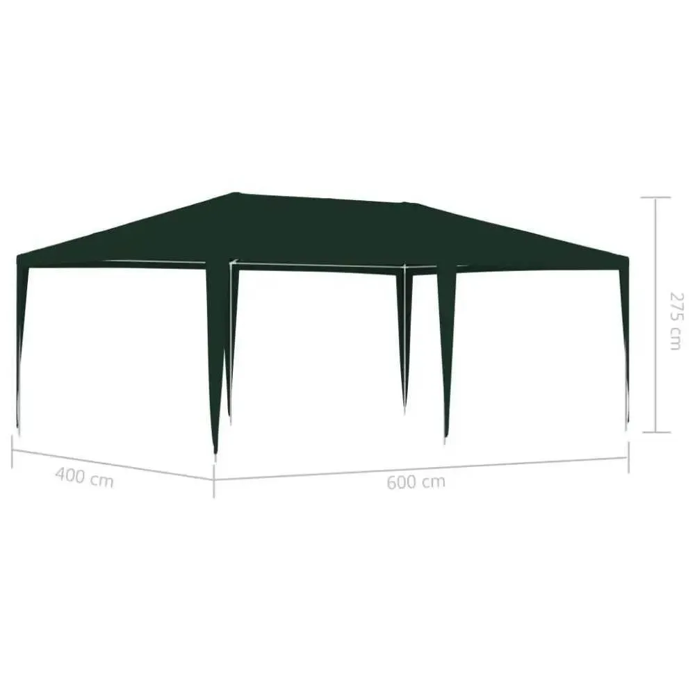 vidaXL Party Tent Green Polyethylene, Steel Large