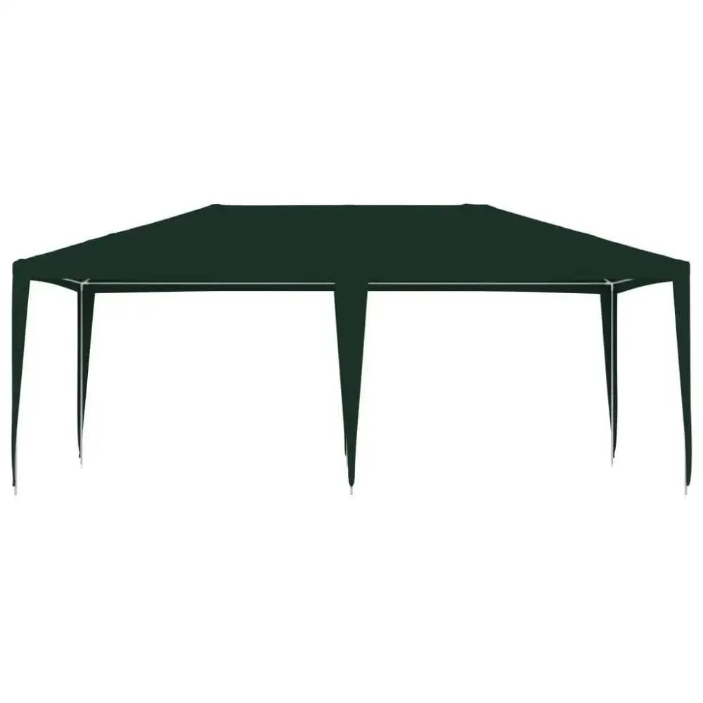 vidaXL Party Tent Green Polyethylene, Steel Large