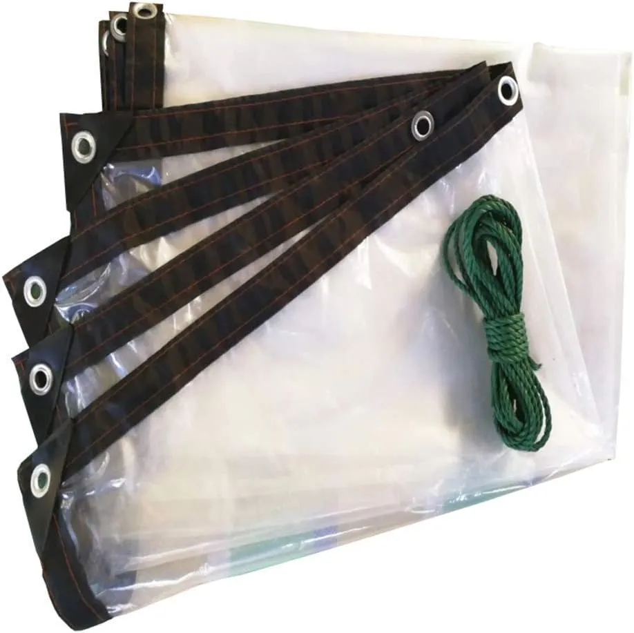 Waterproof Cover Tarp Tarpaulin Sheet,Sunshade Net, Shade Cloth, Tarpaulinsclear Outdoor Shade Heavy Duty Car Boat Roof Rain Cover,Thickness 0.12Mm,C,2 * 6M