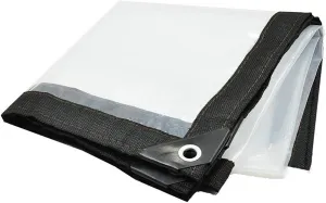 Waterproof Cover Tarp Tarpaulin Sheet,Sunshade Net, Shade Cloth, Waterproof Heavy Duty White Plastic Film with Eyelets,120G/M² (Size : 1 * 2M),E,2 * 3M