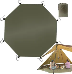 Waterproof Ground Sheet - Travel-Friendly Tarp, Camping Blanket | Multipurpose Outdoor Tarp, Octagon Tent Protection Mat for Hiking, Playgrounds, Picnicking, Parks, Camping, and Outdoor Activities
