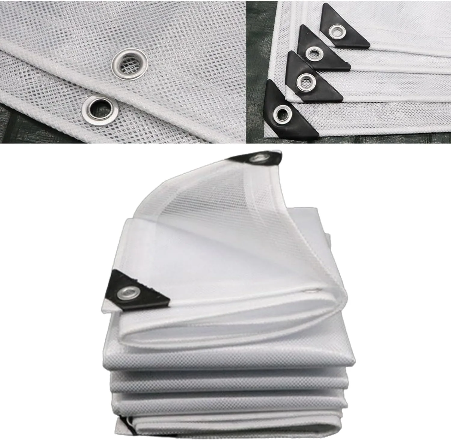 Waterproof Tarp Tent Cover Camping Tarp for Under Tent Multi Purpose Protective Cover Durable Waterproof Weather Proof Rip and Tear Resistant 6.56ft x 6.56ft White