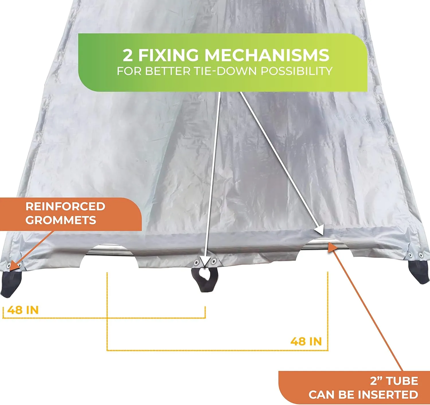 Waterproof Tarps 25x33 ft - 150 GSM, Heavy Duty Tarp, UV & Frost-Resistant Tarpaulin, Silver, Tearproof, Weatherproof Cover for Hay Stacks, Barns, Farm, Ranches, Silage, Equipment, Agriculture