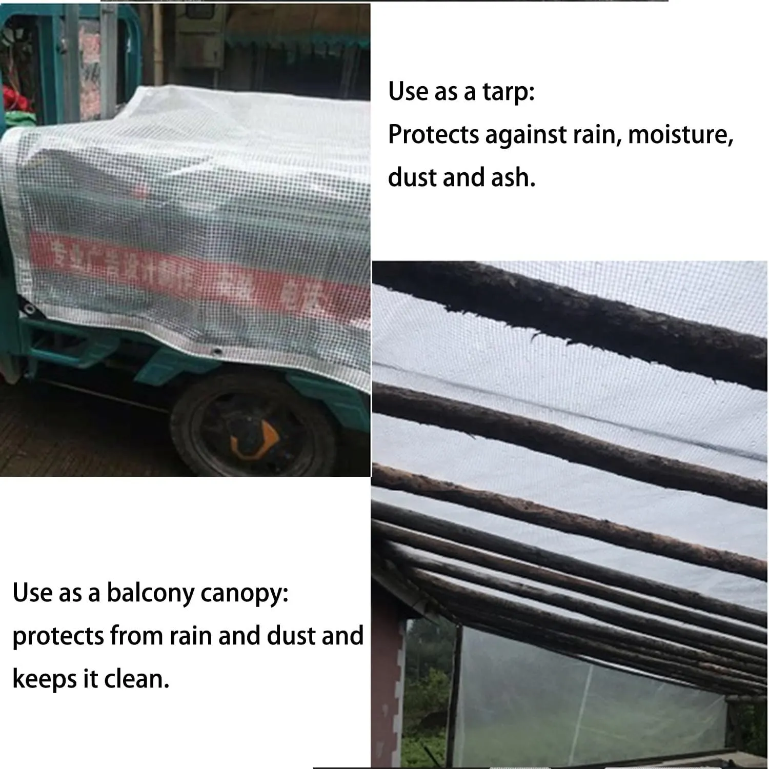 Waterproof Tarps for Outdoors Tent Cover Tarp for Under Tent for Under Tent Multi Purpose Protective Cover Durable Waterproof Weather Proof Rip and Tear Resistant 4.92ft x 6.56ft White