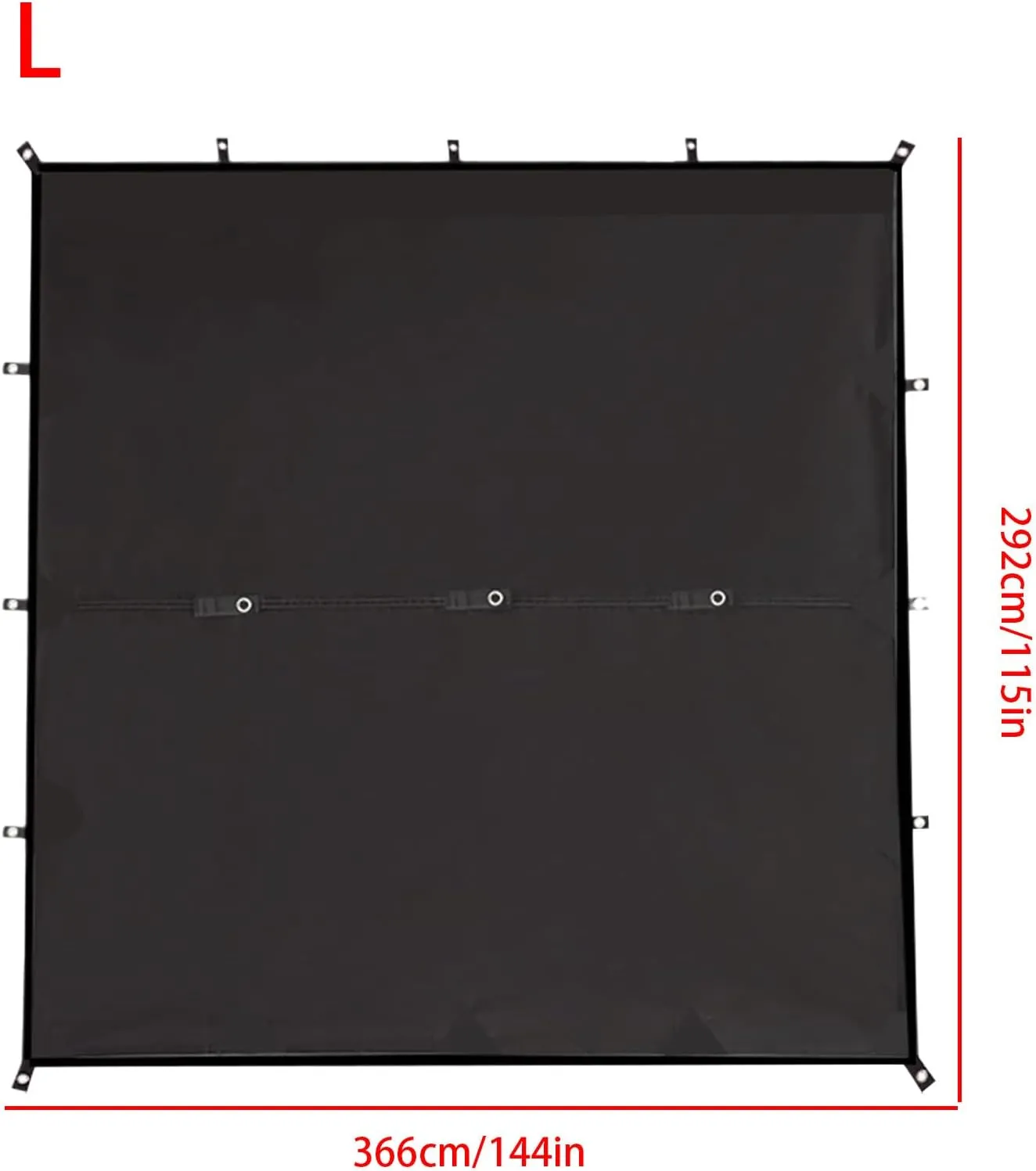 Waterproof Tent Tarp, Camping Tarp, Camping Shelter Cover, Weatherproof Outdoor Blanket, UV-Resistant Fabric, Compact Foldable, Black, Hiking Picnic Survival Setup