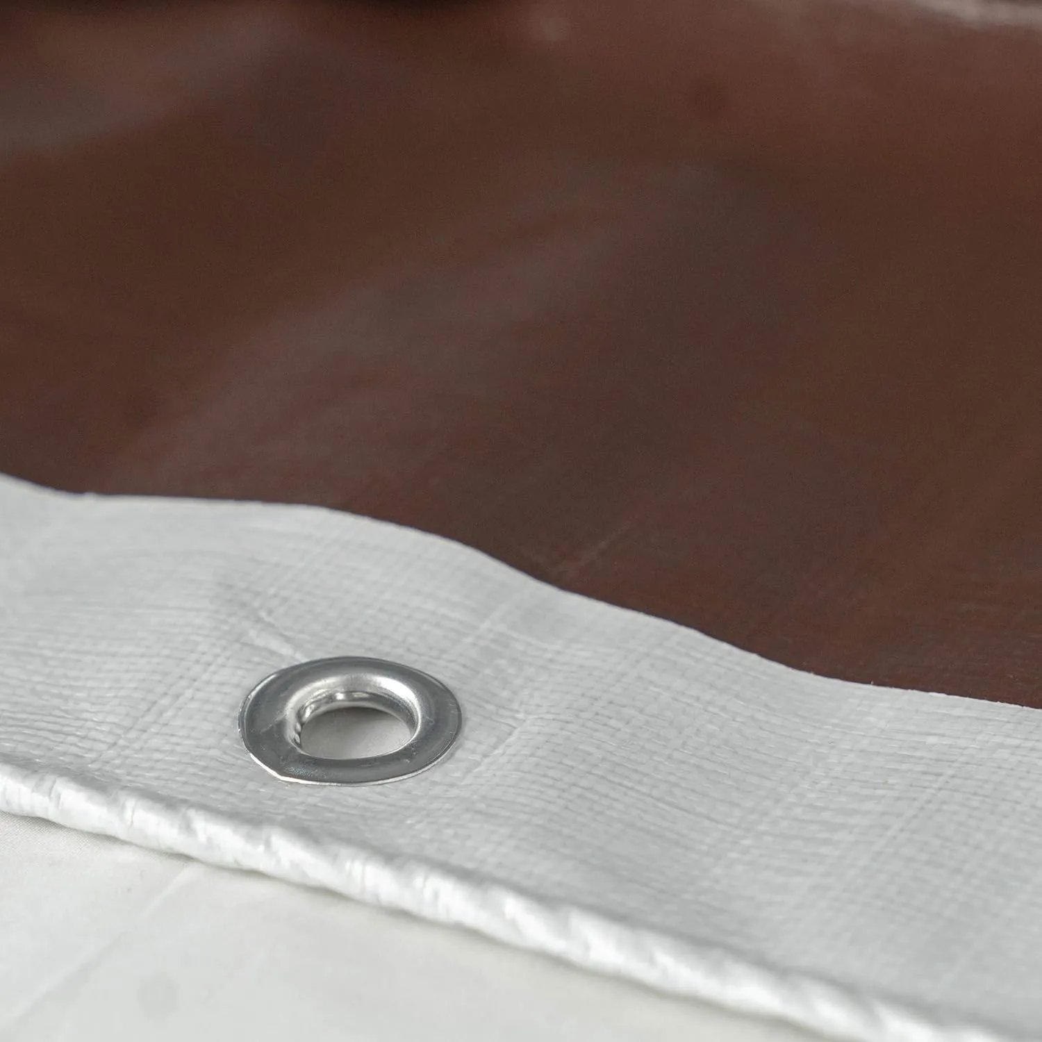 Watershed Innovations HydraTarp 18 mil Heavy Duty White/Brown Waterproof Reversible Tarp with D-Rings, 20 ft by 40 ft