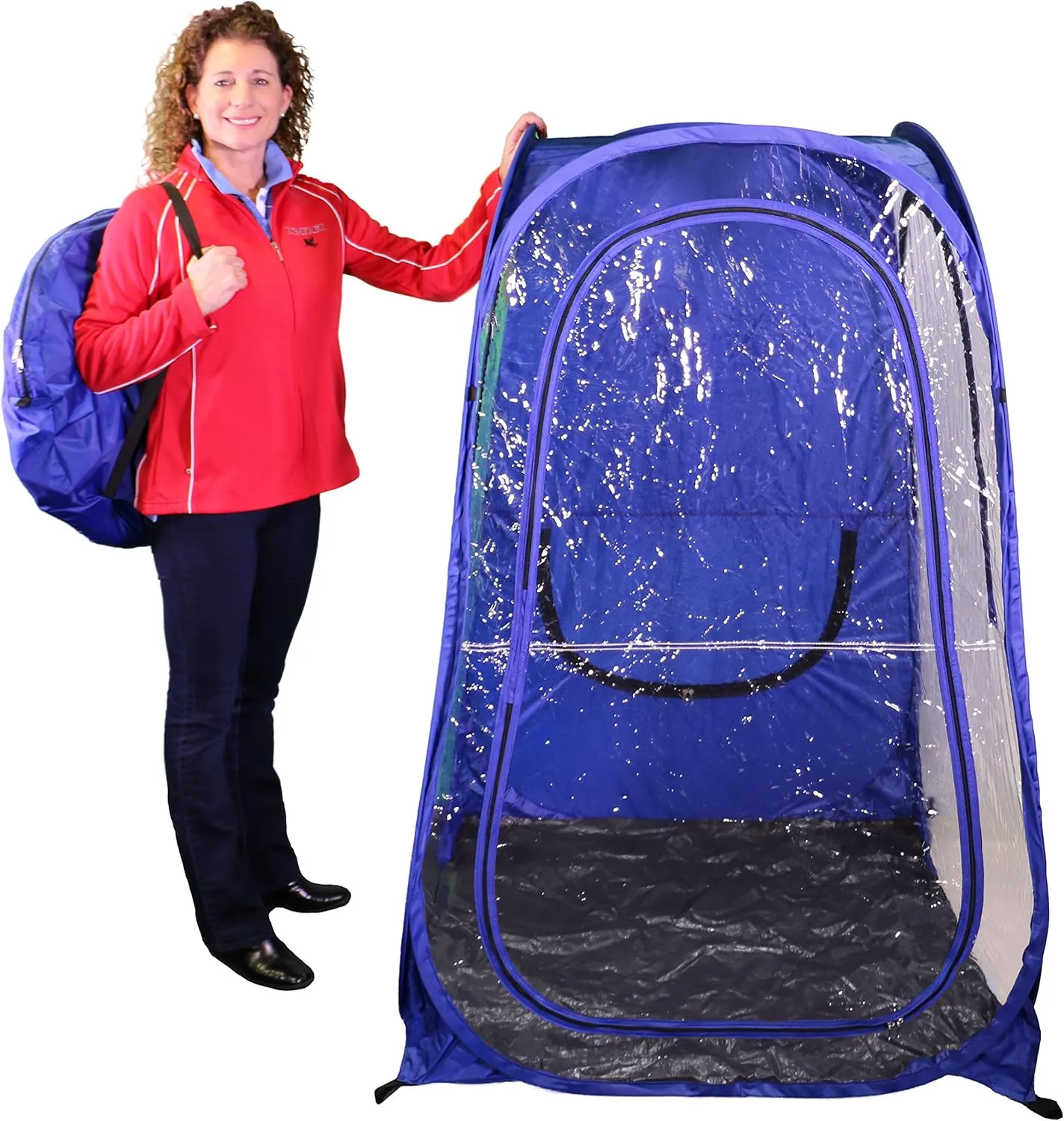 WeatherPod® OriginalPod™ Pop-Up Pod - Stay Warm, Dry, and Out of The Sun - Weather Pod for Sports, Rain, or Wind - 1 Person Pod - Sports Pod for The Sideline - Easy Set Up & Tear Down