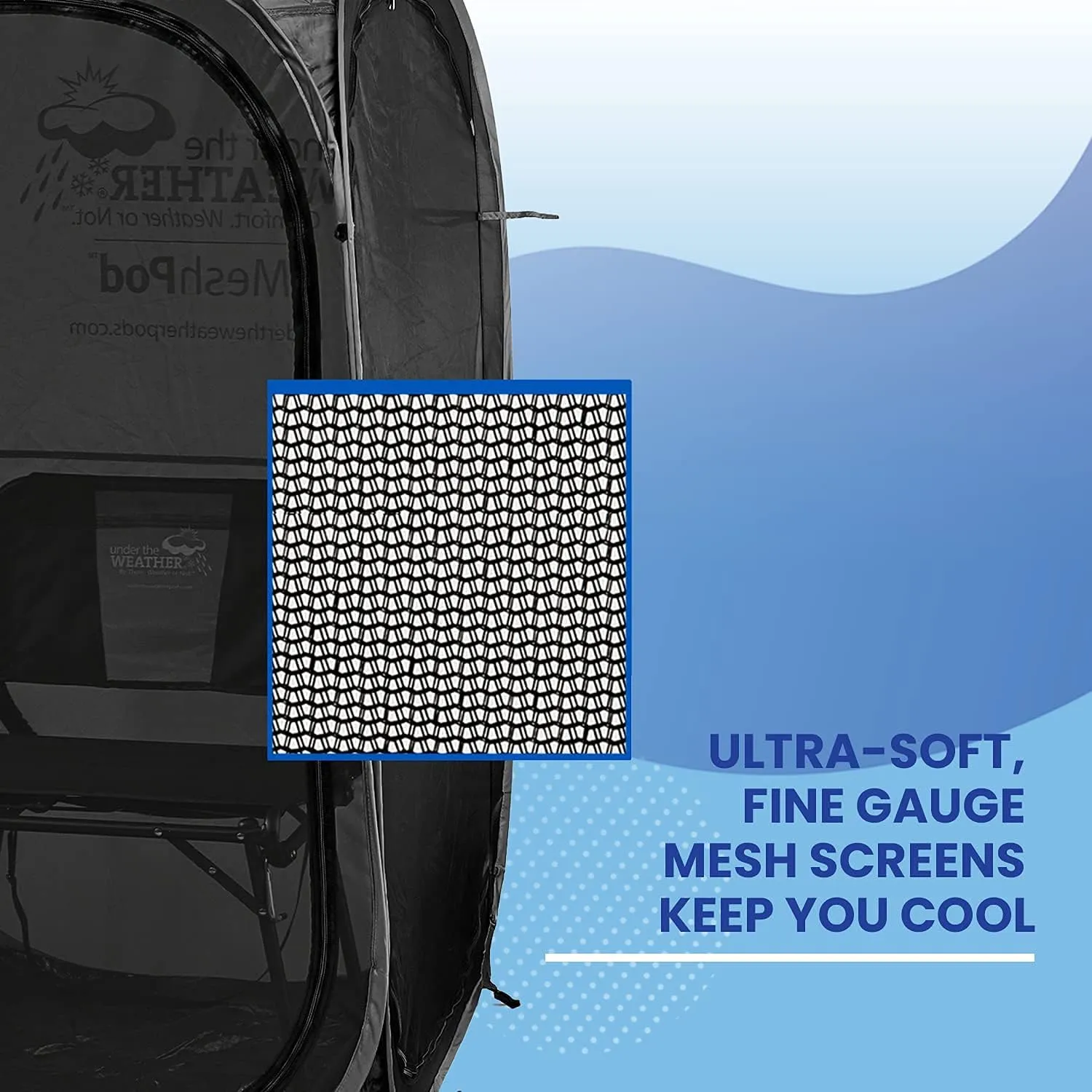 WeatherPod® The Original Shark Tank MyPod™ Mesh 1-2 Person Pop-Up Screen Pod - Keeps Out Bugs, Mosquitos, and Harmful UV Rays - UPF 50 for Maximum Protection from The Sun