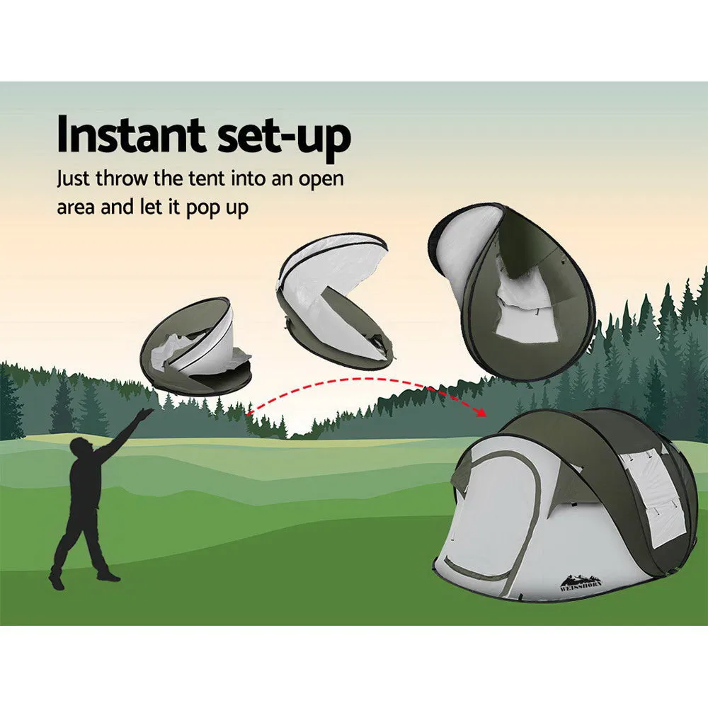 Weisshorn Instant Up Camping Tent 4-5 Person Pop up Tents Family Hiking Beach Dome-SA_Rural