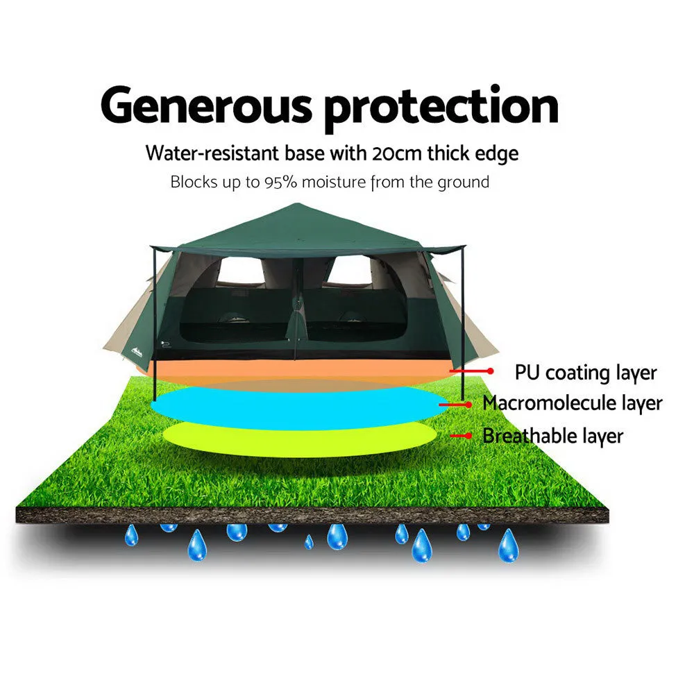 Weisshorn Instant Up Camping Tent 8 Person Pop up Tents Family Hiking Dome Camp-VIC_Rural