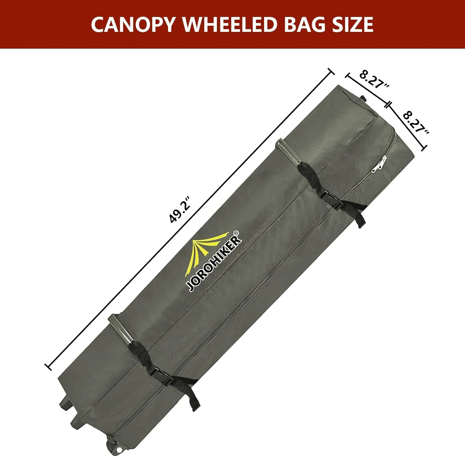 Wheeled Carry Bag for 10x10 Canopy Instant Tent,Heavy Duty Pop up Canopy Tent Universal Rolling Storage Bag with Handles,Black