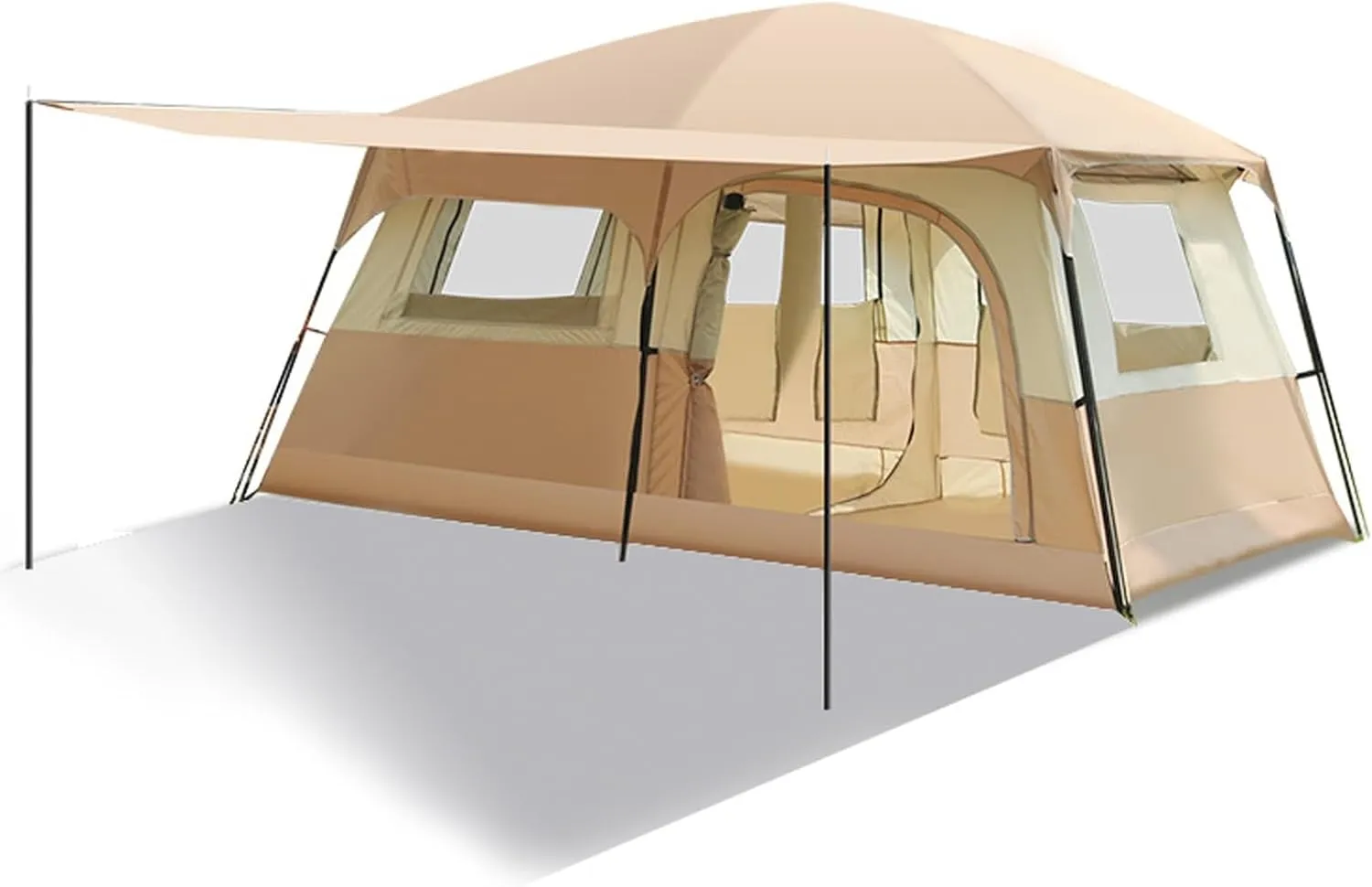 WHYATT 12 Person Camping Tent, Tent Waterproof, Backpacking Tent, Multi Room Tent, Outdoor Large Tents for Picnic, Camping, Family