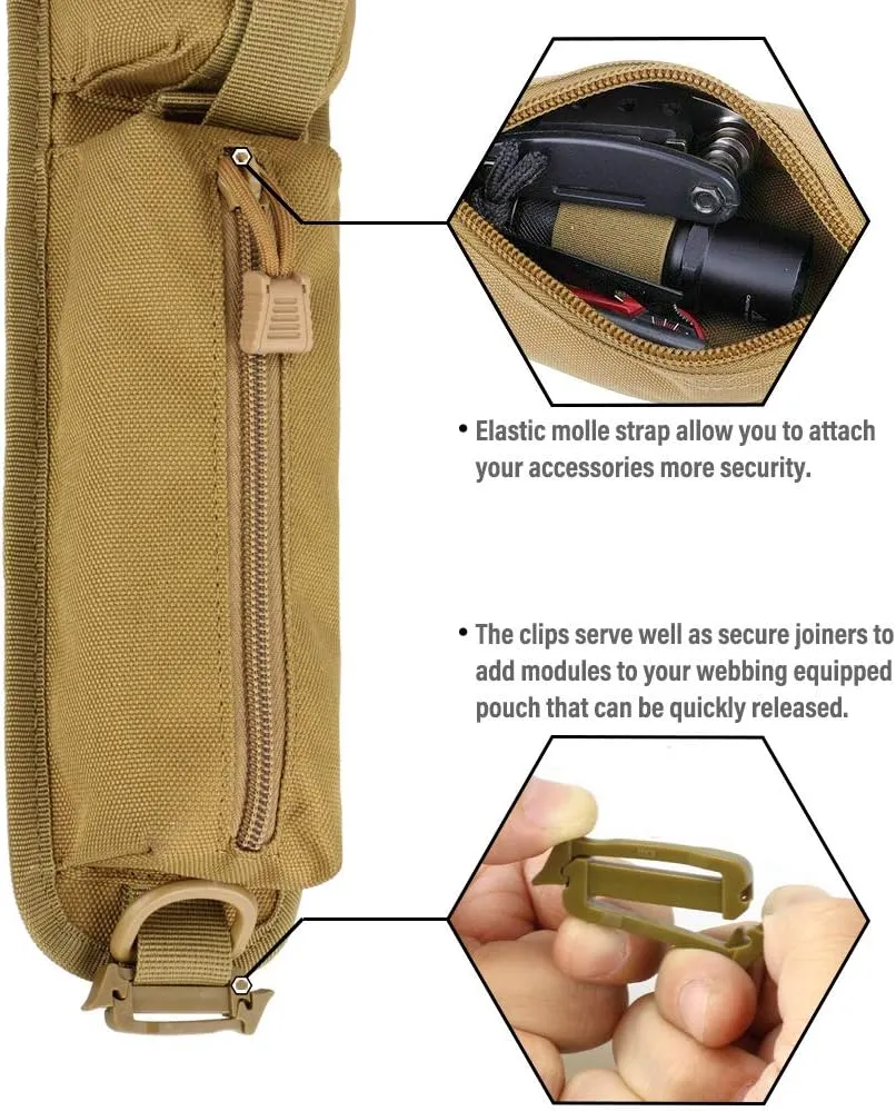 WYNEX Tactical Molle Accessory Pouch, Backpack Shoulder Strap Bag Shoulder Tape Additional Bag Multifunctional Hunting Tools Pouch