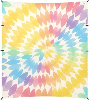 Yellow Tie-dye Background Rainbow Colors Stable Beach Tent UPF50  Lightweight Large Portable Sun Shelter with Sturdy Poles, Sandbags and Shovel for Family Travel
