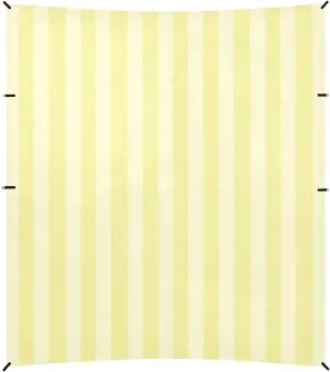 Yellow Vertical Stripe Foldable Beach Canopy UPF50 Water-Resistant Outdoor Sun Shade with Sand Shovel, Sandbags for Camping Trips, Fishing, Backyard Fun or Picnics