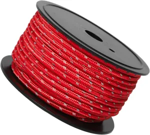 YIJU 30M 6mm Tent Guy Lines, Nighttime Visibility Camping Rope for Outdoor Use, Red