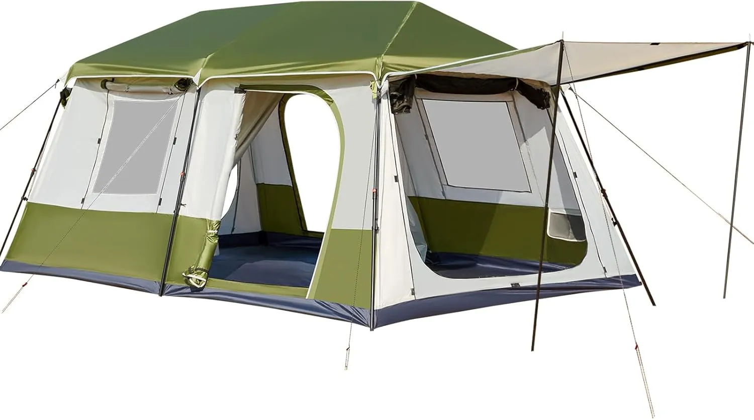 YOLENY Instant Cabin Tent 4/6/8/10 Person, Family Large Camping Tent, 60s Easy Setup with Rainfly & Waterproof Portable with Carry Bag for Family Activities, 4 Season