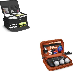 YOREPEK 2 Layer Golf Trunk Organizer, Waterproof Car Golf Locker with Separate Ventilated Compartment for 2 Pair Shoes, Golf Accessories Kit for Men