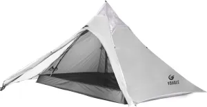 YOUGLE 2-3 Person Camping Teepee Tent 4 Season Rainproof & Wind-Proof Pyramid Tents for Camping, Hiking, Backpacking, Family, Instant Setup