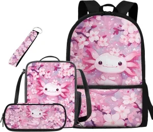 Ystardream Funny Alien Backpack for Boys Middle School Bookbag With Lunch Box 17 Inch Kids Elementary School Backpack with Pencil Case Keychain Students Back to School Supplies