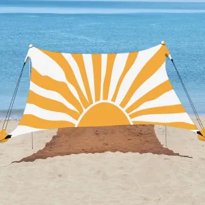 YUKIHOME Beach Tent Sun Shade Canopy Tent, UPF 50  Camping Beach Sun Shelter 10 x 10ft 4 Pole, Lightweight, Easy Set Up and Carry