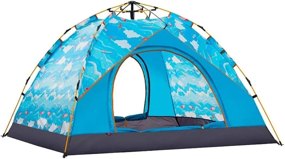 YYDS Tents for Camping Thicken Anti-Storm Camping Tent Portable Anti-UV Automatic Tents Outdoor Hiking Multiplayer Family Tent Camping Tents (Size : 2-3 Person)